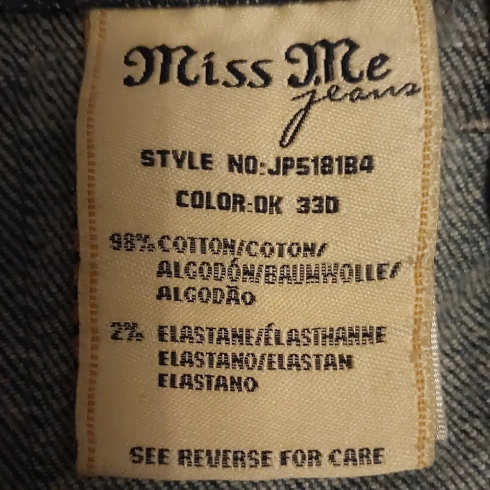 Miss Me Blue Boot Cut Jeans with Fleur-de-Lis Embroidery - Picture 2 of 9